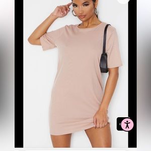 Stone Rib Short Sleeve T Shirt Dress